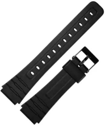 CASO3 18MM Compatible With ”CASIO” F-91W, F-91WG, F-91WM, F-94WA & Other Models (Black)