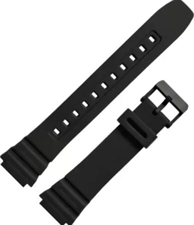 CASO 5 18mm Compatible With ”CASIO” Watch Models AE-1200WH, AE-1300WH, F-108WH, W-216H & Others (Black)