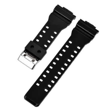 CASO1 for Casio Men’s G-Shock GD-120,GA-100,GA-110, GA-100C, & ETC 16 mm Resin Watch Strap (Glossy Black)