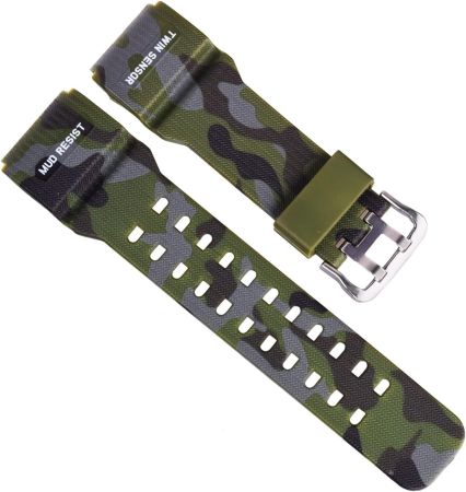 CASO 2 Compatible With Casio G-Shock Mud-Master GG-1000 /GWG-100 /GSG-100 Watch Only 27MM Resin Watch Strap (Army Green)