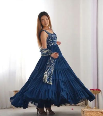 Aanarkali Designer Blue set